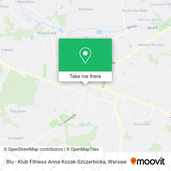 Blu - Klub Fitness Anna Kozak-Szczerbicka map