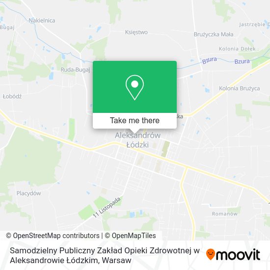 Samodzielny Publiczny Zakład Opieki Zdrowotnej w Aleksandrowie Łódzkim map