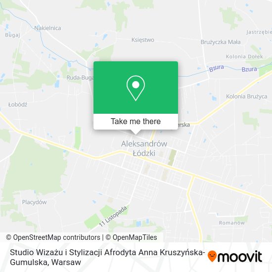 Studio Wizażu i Stylizacji Afrodyta Anna Kruszyńska-Gumulska map