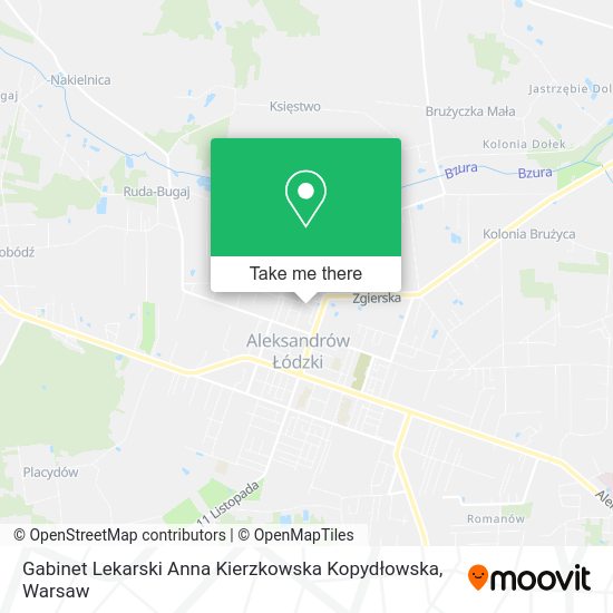 Gabinet Lekarski Anna Kierzkowska Kopydłowska map