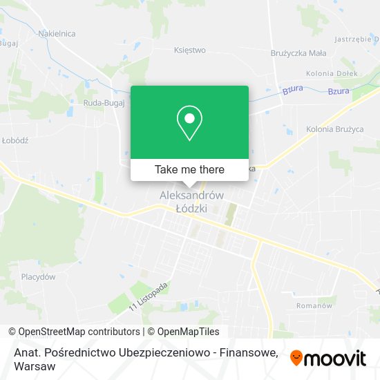 Anat. Pośrednictwo Ubezpieczeniowo - Finansowe map