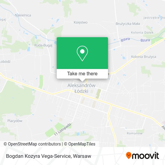 Bogdan Kozyra Vega-Service map