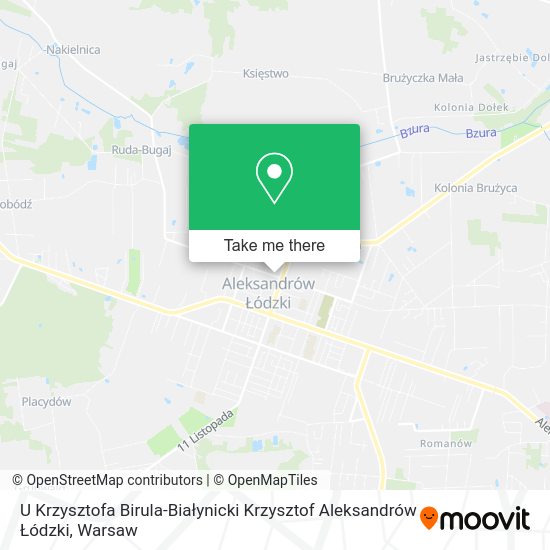 U Krzysztofa Birula-Białynicki Krzysztof Aleksandrów Łódzki map