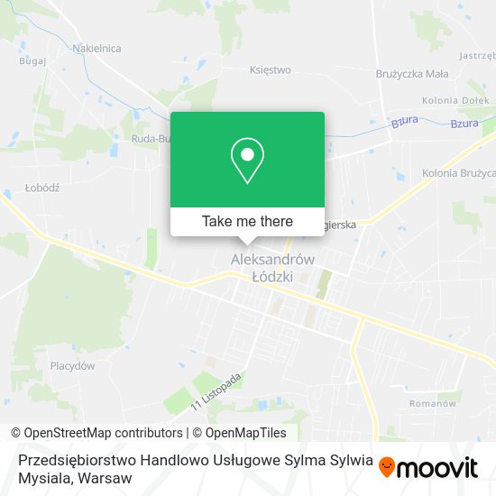 Przedsiębiorstwo Handlowo Usługowe Sylma Sylwia Mysiala map