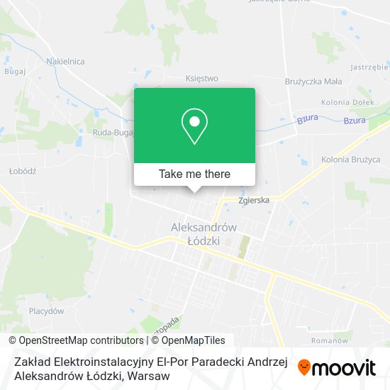 Zakład Elektroinstalacyjny El-Por Paradecki Andrzej Aleksandrów Łódzki map