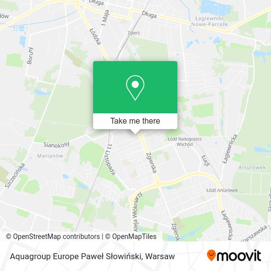 Aquagroup Europe Paweł Słowiński map