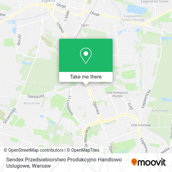 Sendex Przedsiebiorstwo Produkcyjno Handlowo Uslugowe map