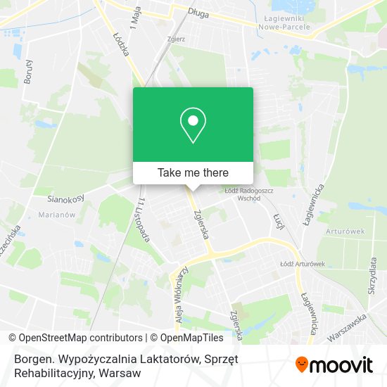 Borgen. Wypożyczalnia Laktatorów, Sprzęt Rehabilitacyjny map