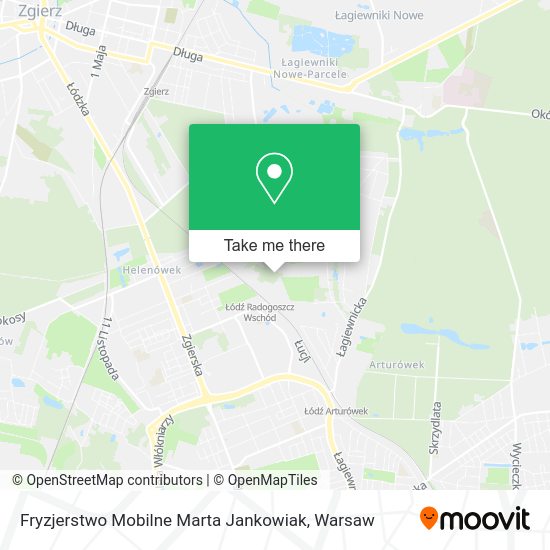 Fryzjerstwo Mobilne Marta Jankowiak map