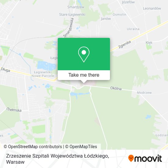 Zrzeszenie Szpitali Województwa Łódzkiego map