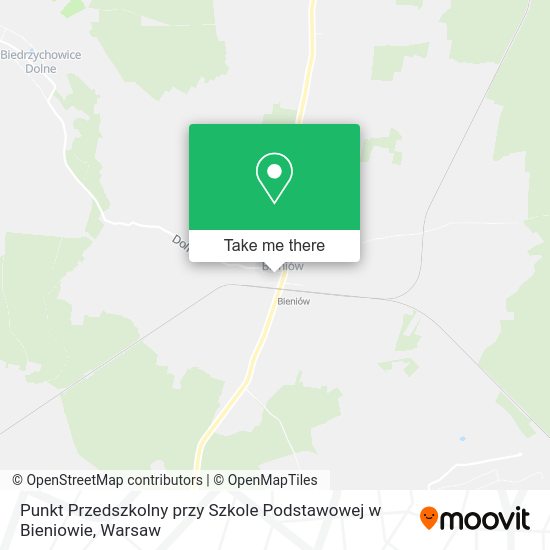 Punkt Przedszkolny przy Szkole Podstawowej w Bieniowie map