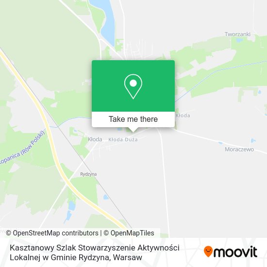 Kasztanowy Szlak Stowarzyszenie Aktywności Lokalnej w Gminie Rydzyna map