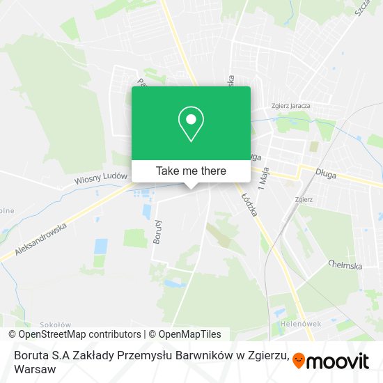 Boruta S.A Zakłady Przemysłu Barwników w Zgierzu map