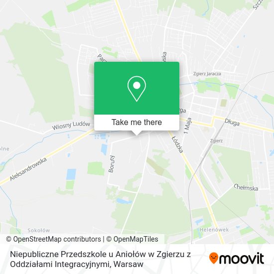 Niepubliczne Przedszkole u Aniołów w Zgierzu z Oddziałami Integracyjnymi map