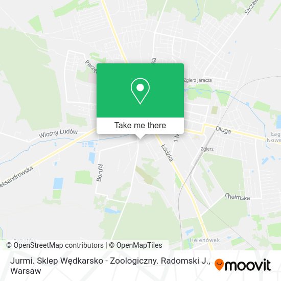 Jurmi. Sklep Wędkarsko - Zoologiczny. Radomski J. map