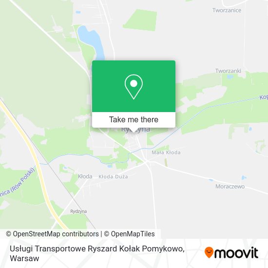 Карта Usługi Transportowe Ryszard Kołak Pomykowo