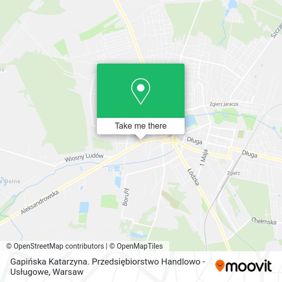 Gapińska Katarzyna. Przedsiębiorstwo Handlowo - Usługowe map