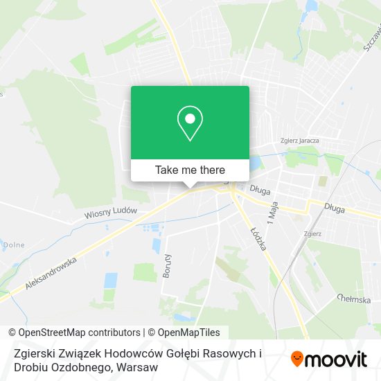 Zgierski Związek Hodowców Gołębi Rasowych i Drobiu Ozdobnego map