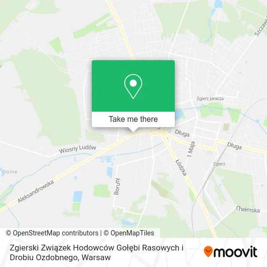 Карта Zgierski Związek Hodowców Gołębi Rasowych i Drobiu Ozdobnego