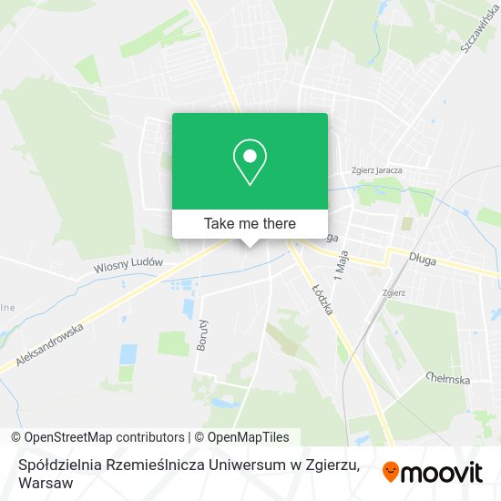 Карта Spółdzielnia Rzemieślnicza Uniwersum w Zgierzu