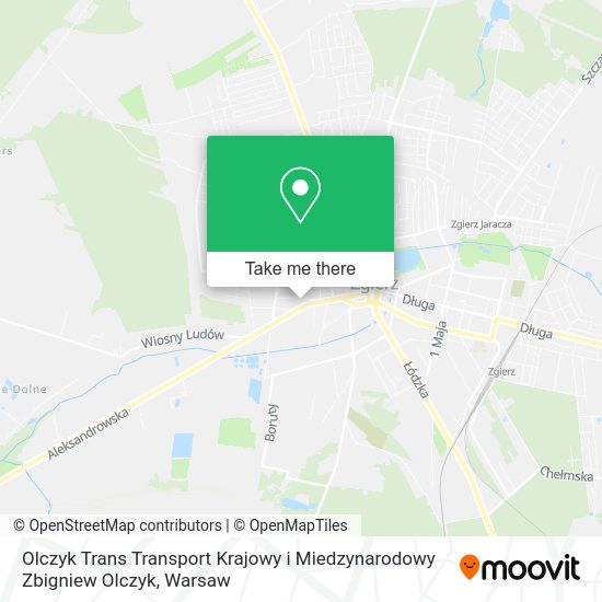 Карта Olczyk Trans Transport Krajowy i Miedzynarodowy Zbigniew Olczyk