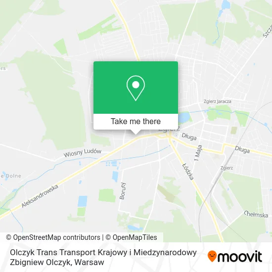 Карта Olczyk Trans Transport Krajowy i Miedzynarodowy Zbigniew Olczyk