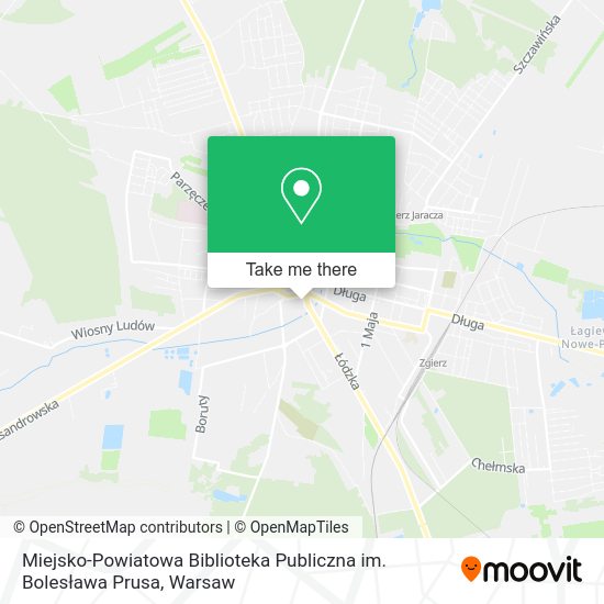 Карта Miejsko-Powiatowa Biblioteka Publiczna im. Bolesława Prusa