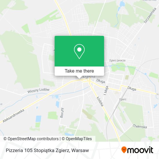 Pizzeria 105 Stopiątka Zgierz map