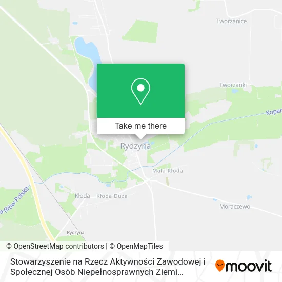 Карта Stowarzyszenie na Rzecz Aktywności Zawodowej i Społecznej Osób Niepełnosprawnych Ziemi Leszczyńskie