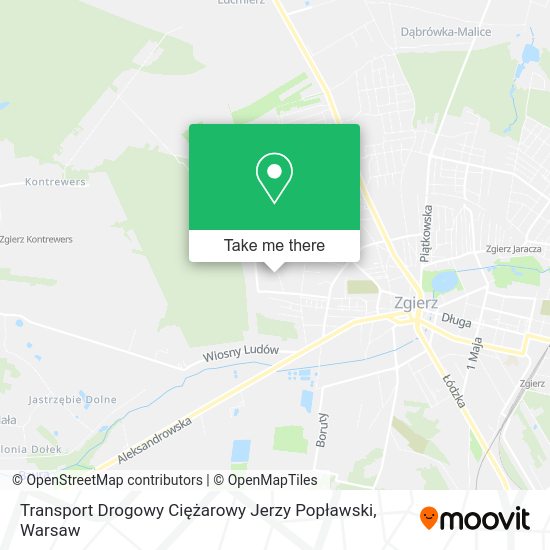 Transport Drogowy Ciężarowy Jerzy Popławski map