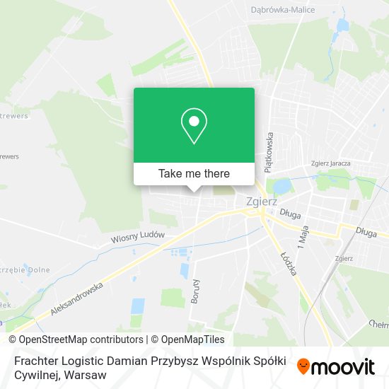 Frachter Logistic Damian Przybysz Wspólnik Spółki Cywilnej map