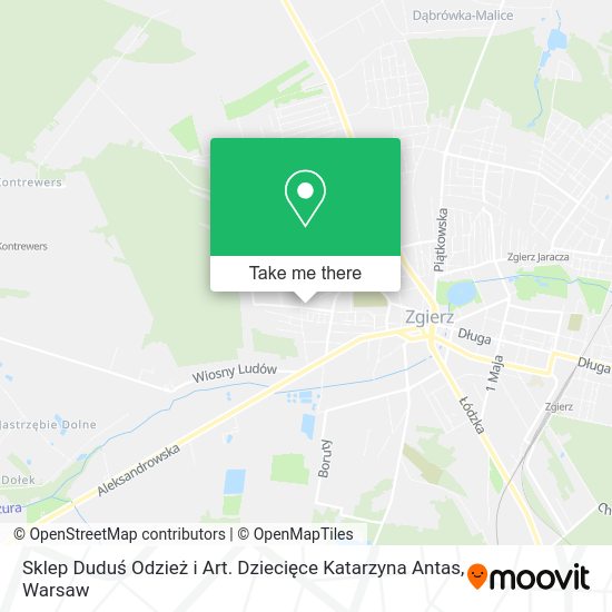 Sklep Duduś Odzież i Art. Dziecięce Katarzyna Antas map