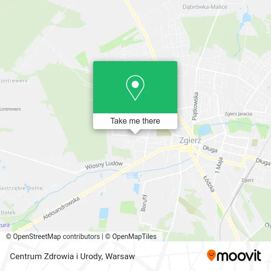 Карта Centrum Zdrowia i Urody