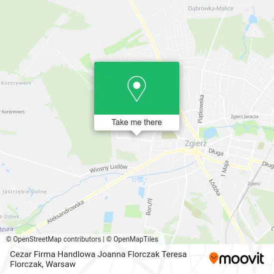 Карта Cezar Firma Handlowa Joanna Florczak Teresa Florczak