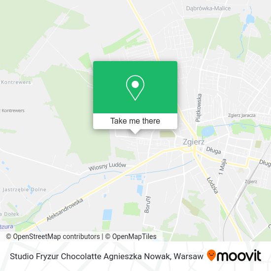 Studio Fryzur Chocolatte Agnieszka Nowak map