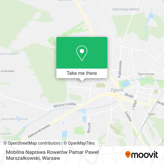 Mobilna Naprawa Rowerów Pamar Paweł Marszałkowski map