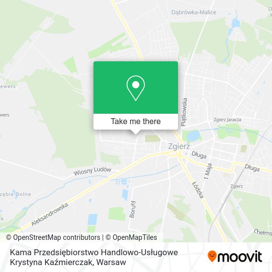 Kama Przedsiębiorstwo Handlowo-Usługowe Krystyna Kaźmierczak map