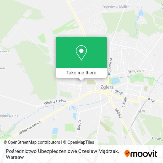 Pośrednictwo Ubezpieczeniowe Czesław Mądrzak map