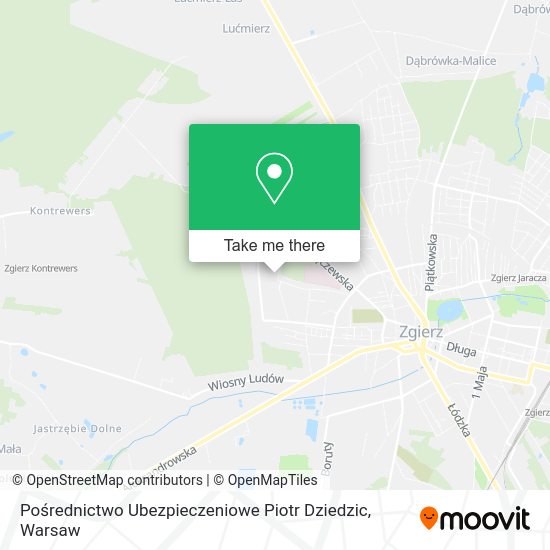 Pośrednictwo Ubezpieczeniowe Piotr Dziedzic map