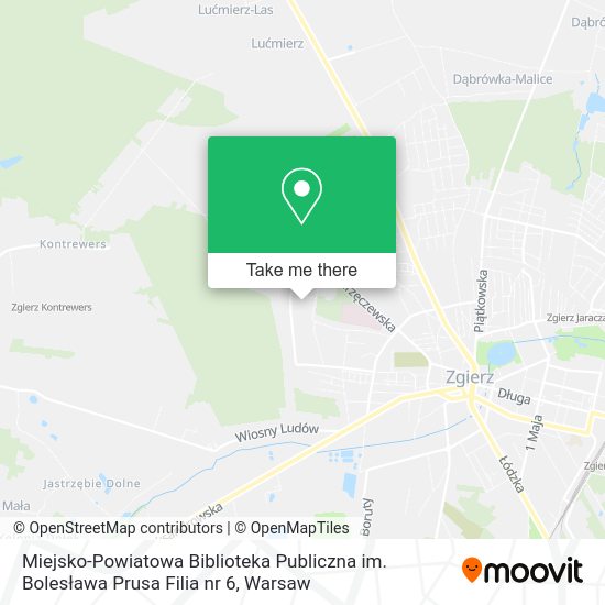 Miejsko-Powiatowa Biblioteka Publiczna im. Bolesława Prusa Filia nr 6 map