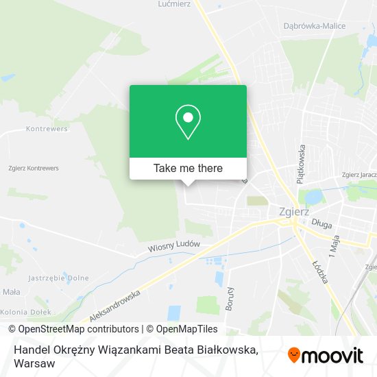 Handel Okrężny Wiązankami Beata Białkowska map