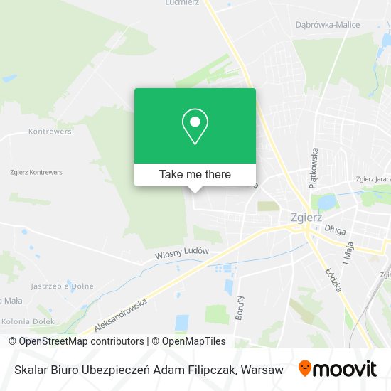 Skalar Biuro Ubezpieczeń Adam Filipczak map