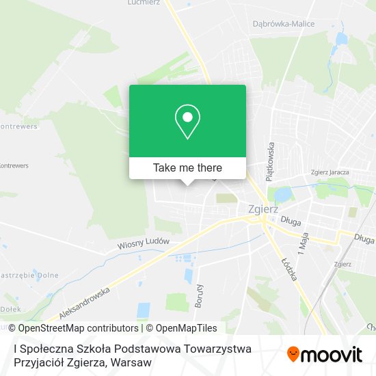 I Społeczna Szkoła Podstawowa Towarzystwa Przyjaciół Zgierza map