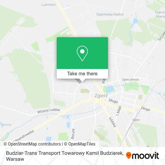 Карта Budziar-Trans Transport Towarowy Kamil Budziarek