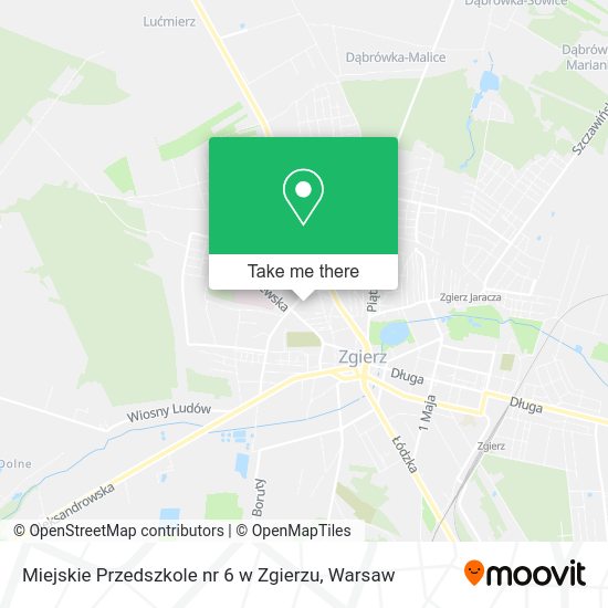 Карта Miejskie Przedszkole nr 6 w Zgierzu