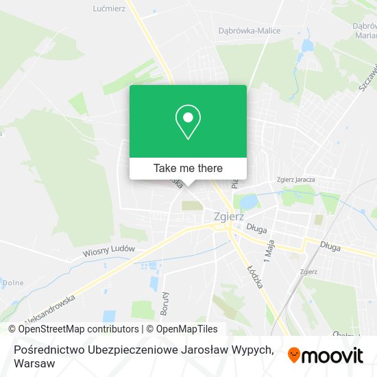 Pośrednictwo Ubezpieczeniowe Jarosław Wypych map