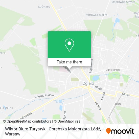 Wiktor Biuro Turystyki. Obrębska Małgorzata Łódź map