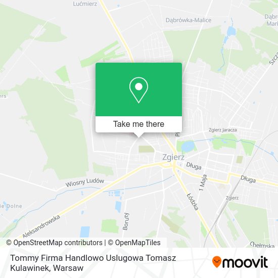 Tommy Firma Handlowo Uslugowa Tomasz Kulawinek map