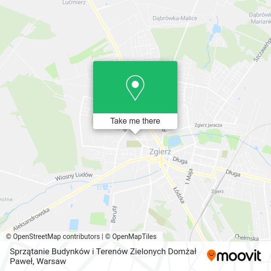 Sprzątanie Budynków i Terenów Zielonych Domżał Paweł map