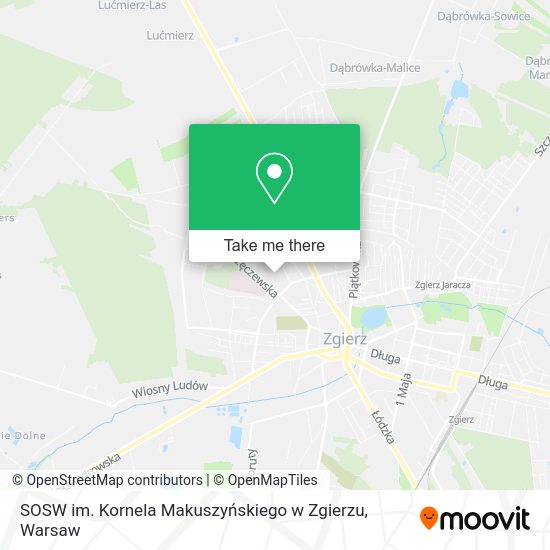 SOSW im. Kornela Makuszyńskiego w Zgierzu map